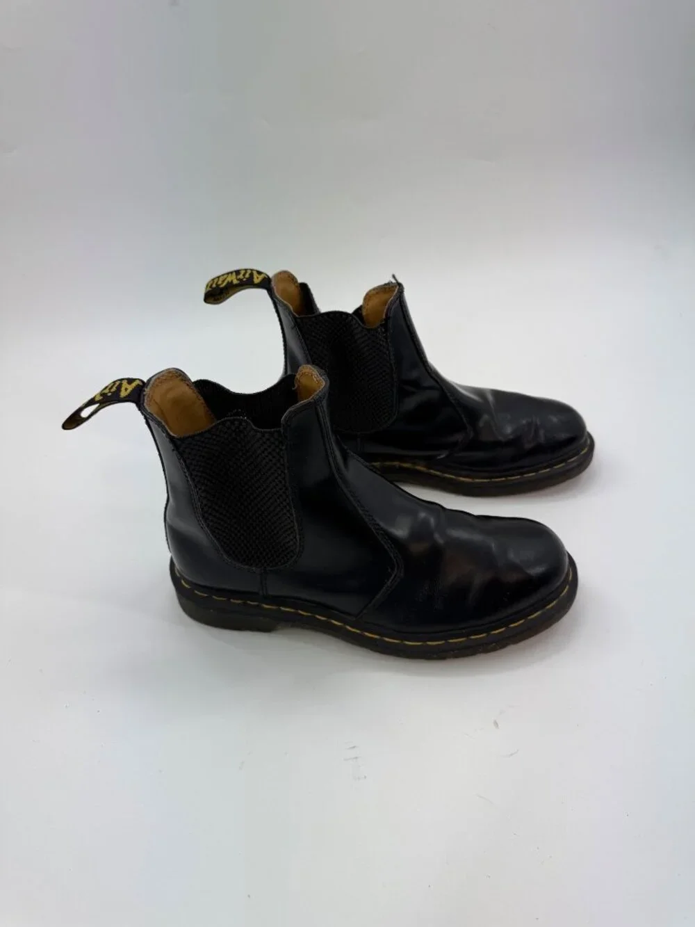 Dr. Martens Black Chelsea Boots Mens Size 8 US Slip-On Leather
